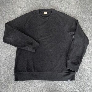 Faherty Brand Legend Crewneck Sweatshirt Mens Black Medium Raglan Pullover Knit